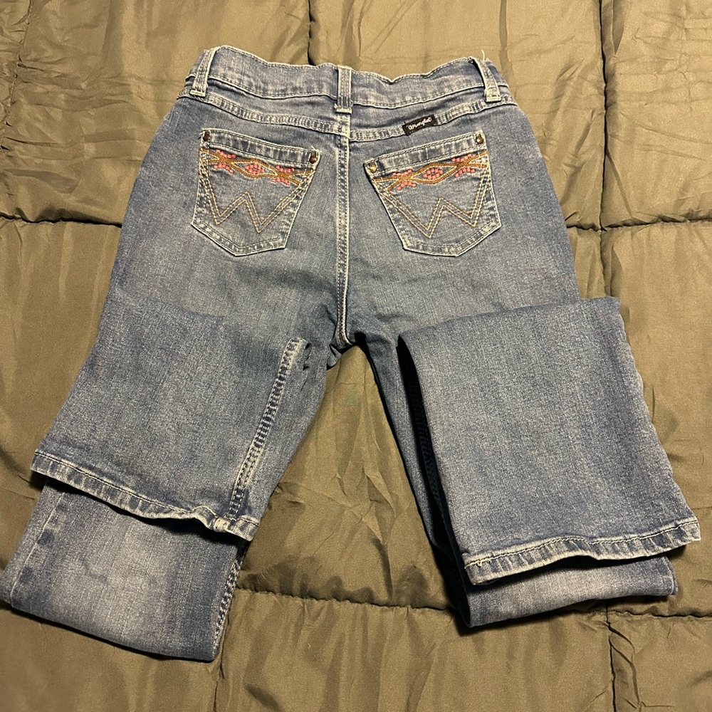 Wrangler Kids Light Blue Embroidered Back Pocket Jeans